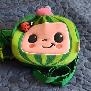 COCOMELON Green Watermelon Bag with Ladybug Detail